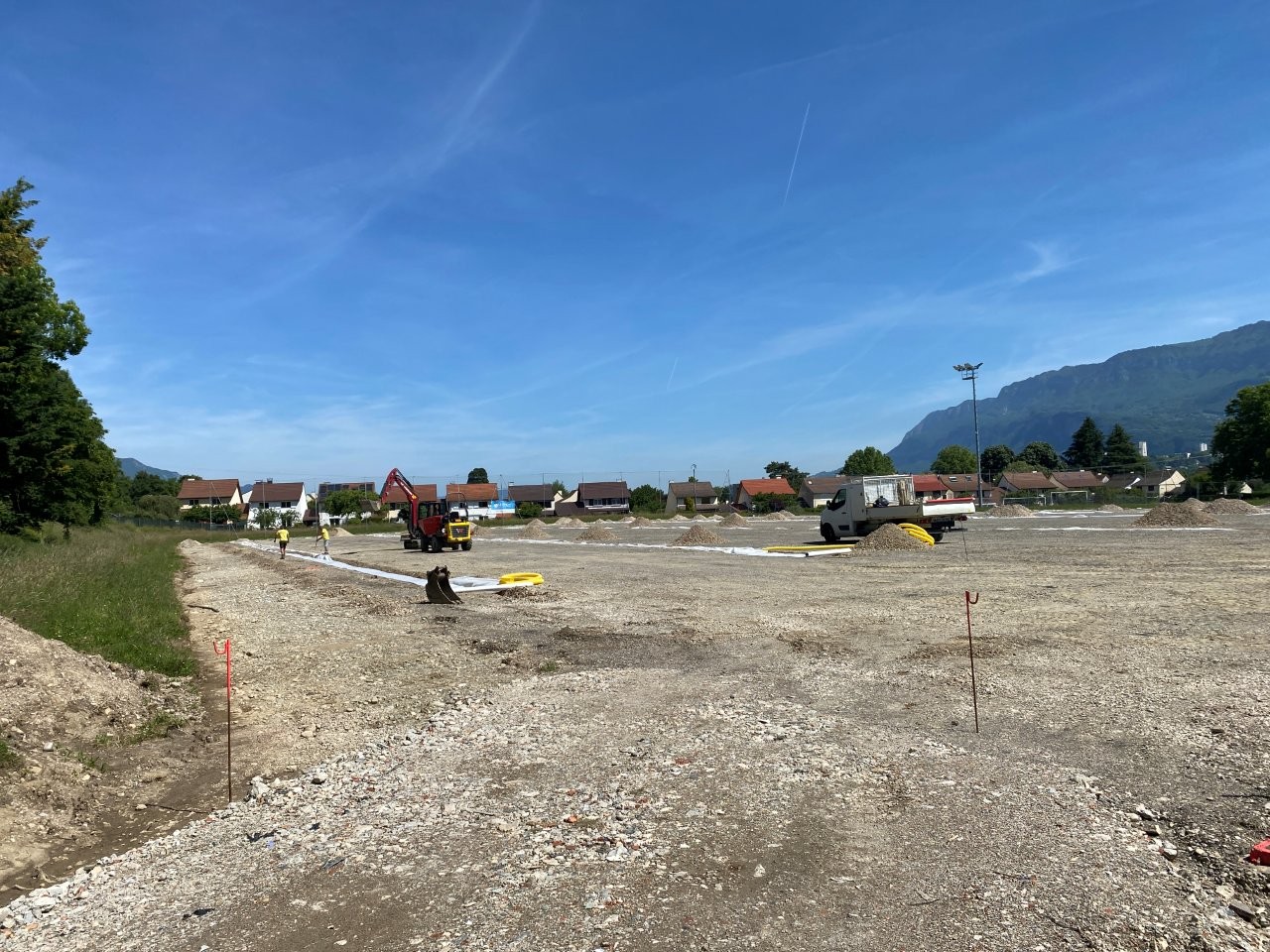 Travaux sur le terrain de football de Cognin - MMO