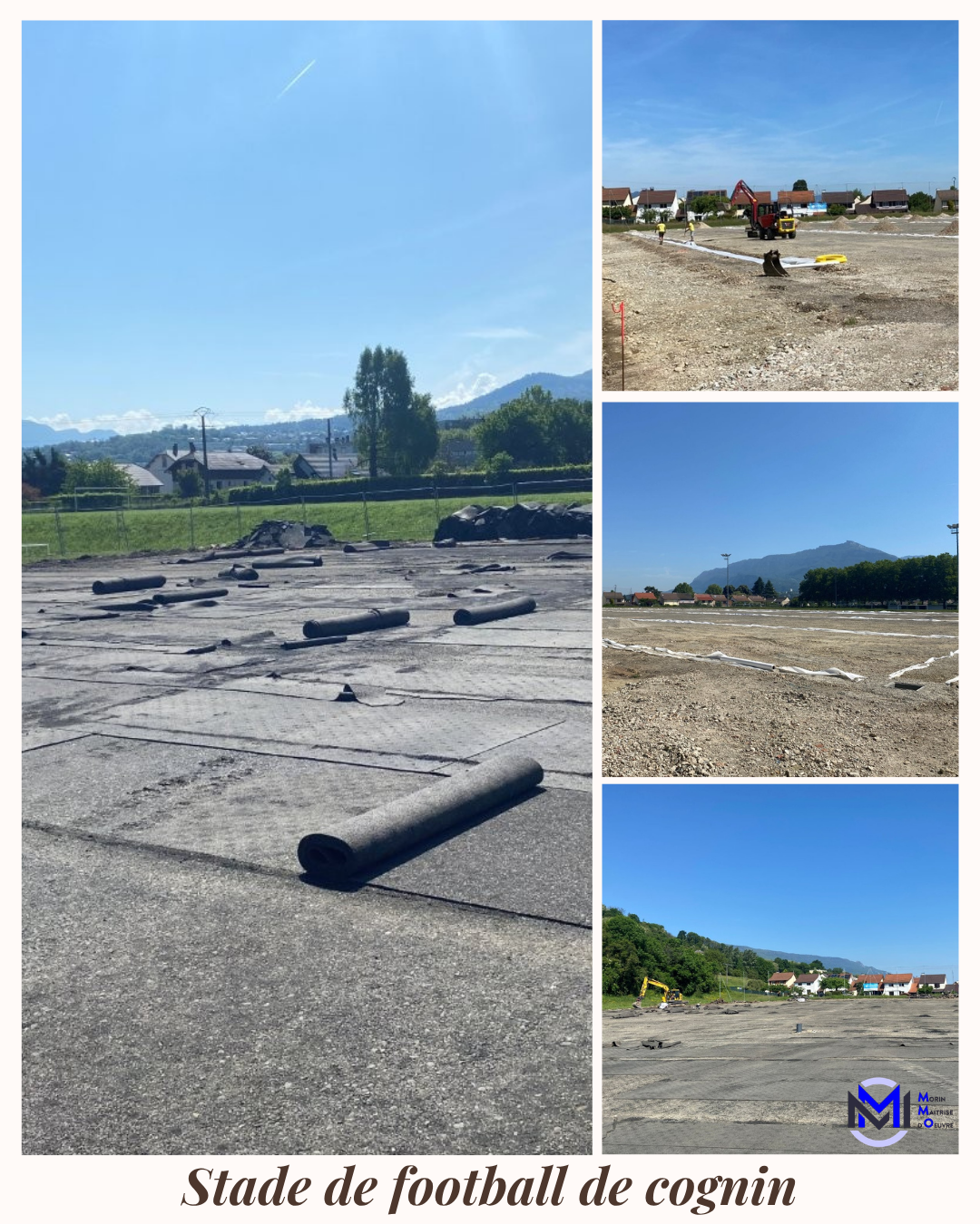 Travaux sur le terrain de football de Cognin - MMO